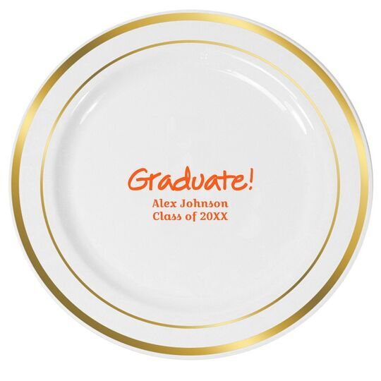 Studio Graduate Premium Banded Plastic Plates